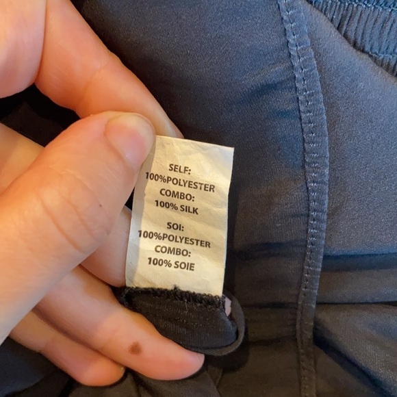 Ramy Brook / black Jessica Smocked Off-shoulder short sleeve silk  Top S - Picture 5 of 5